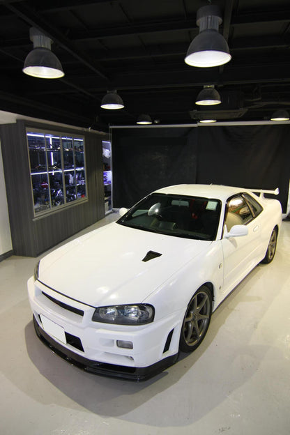 Nissan Skyline R34 GTR V-Spec II Style Front Vented Hood Bonnet Kazento Carbon Parts Bonnets/Hoods