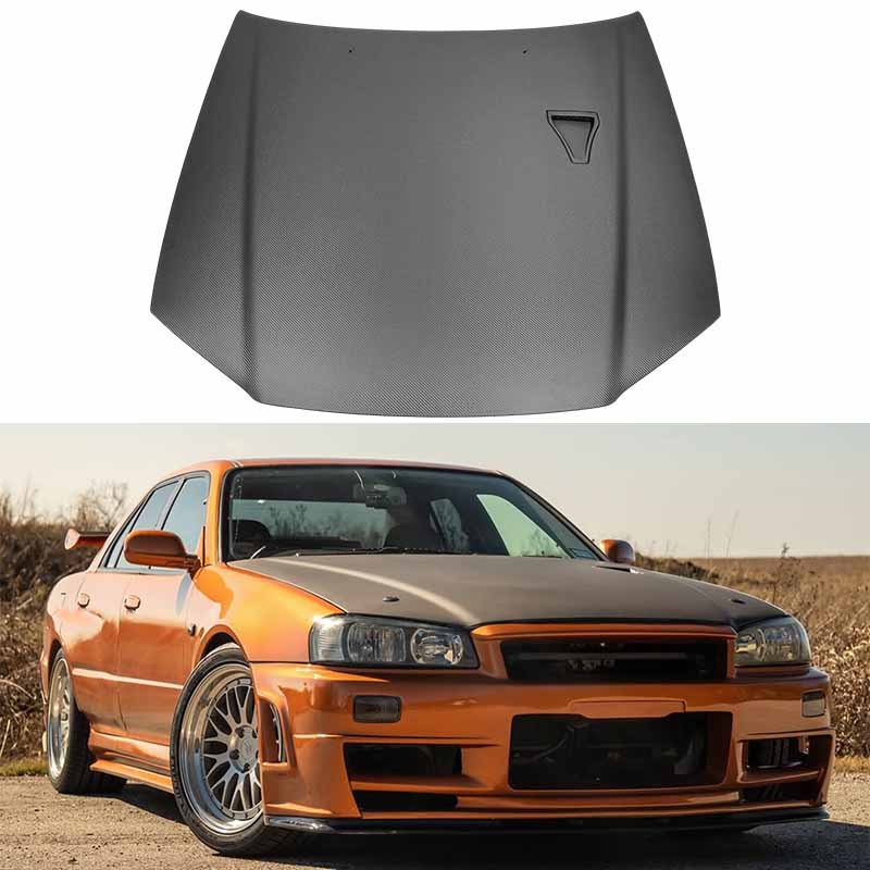 Nissan Skyline R34 GTR V-Spec II Style Front Vented Hood Bonnet