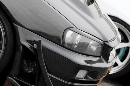 Nissan Skyline R34 GTT GTR Eye Lid 1999-2002 Kazento Carbon Parts 车身侧板