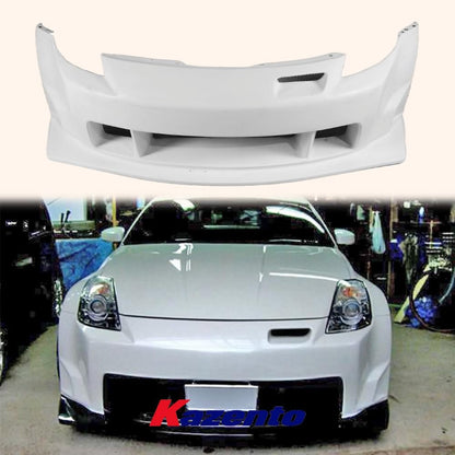Nissan Z33 350Z ING Style Front Bumper Body Kits 2002-2008 Kazento Carbon Parts 车身侧板 Fiber Glass (Unpaint) 350Z-FB-ING-FRP