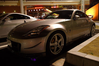 Nissan Z33 350Z NIS2 Style Front Bumper Canard Splitter 2003-08 Kazento Carbon Parts 车身侧板
