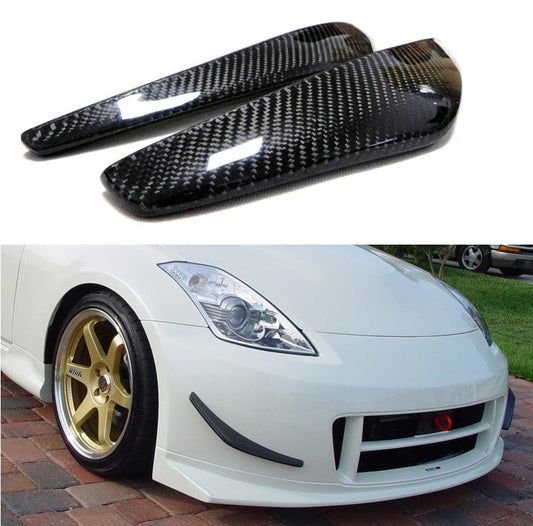 Nissan Z33 350Z NIS2 Style Front Bumper Canard Splitter 2003-08 Kazento Carbon Parts 车身侧板