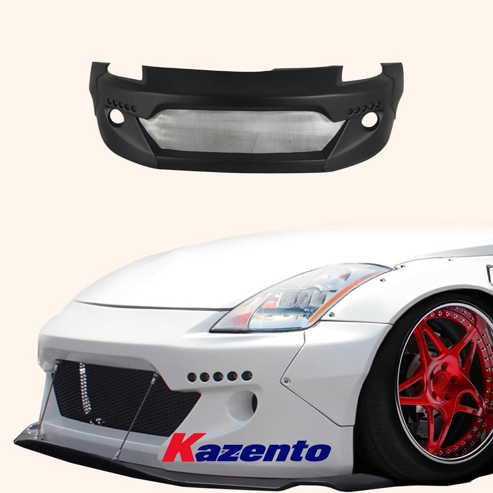 Nissan Z33 350Z RB2 Style Front Bumper 2002-2008 Kazento Carbon Parts 车身侧板 Fiber Glass (Unpaint) 350Z-FB-RB2-FRP