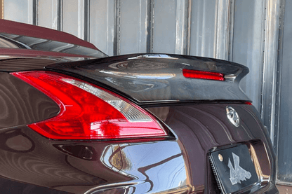 Nissan Z34 370Z Coupe 09-20 NIS Style Rear Ductail Spoiler Fiberglass Kazento Carbon Parts Fiber Glass (Unpaint) 370Z-RS-NIS-FRP