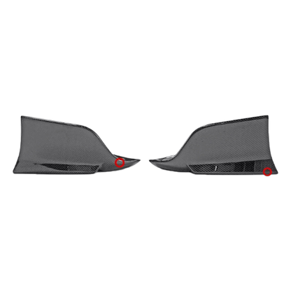 For Toyota 19+ Supra A90 TMS Type Carbon Fiber Rear Under Diffuser Side Canards - Kazento Carbon Parts