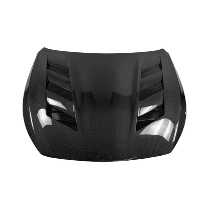 Infiniti Q50 V37 AM Type Front Vented Hood Honey Comb Carbon Fiber