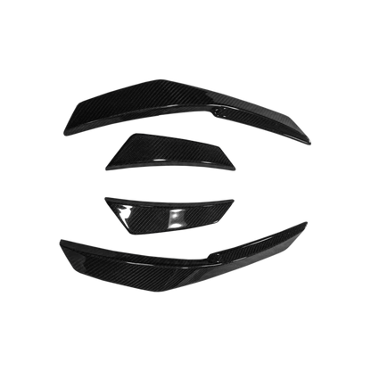 Carbon Front Bumper Side Canard Splitters Audi R8 V10 2016-18 Coupe