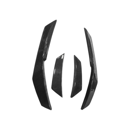 Carbon Front Bumper Side Canard Splitters Audi R8 V10 2016-18 Coupe