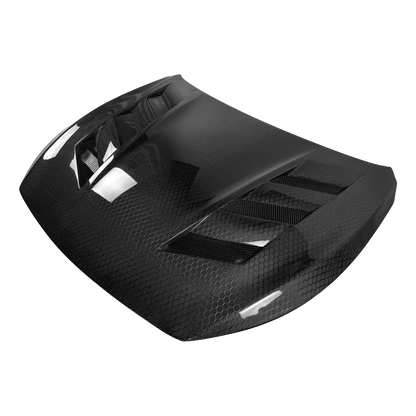 Infiniti Q50 V37 AM Type Front Vented Hood Honey Comb Carbon Fiber