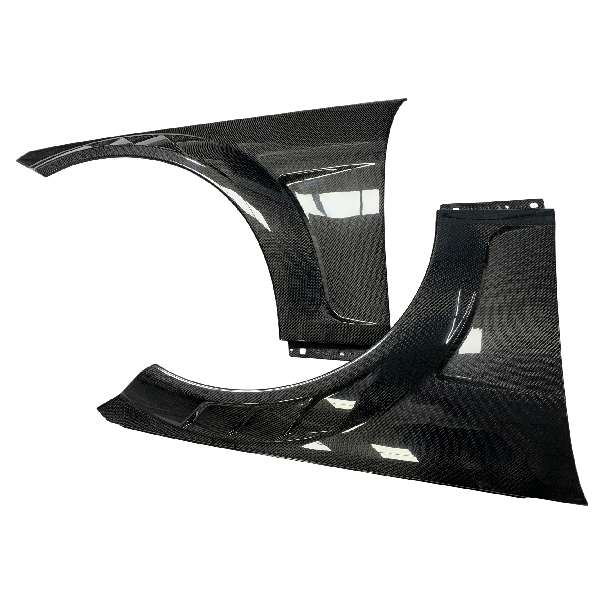 For Mercedes Benz C Class W204 4 Door 08-14 ADL Vented Dry Carbon Front Fender - Kazento Carbon Parts