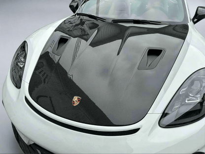 Porsche 718 Boxster Cayman GT2 RS Style Vented Hood Bonnet 2017-2024