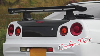 Skyline R34 GTR GTT OEM Style Rear Trunk (w/Brake Light Hole+Key hole)