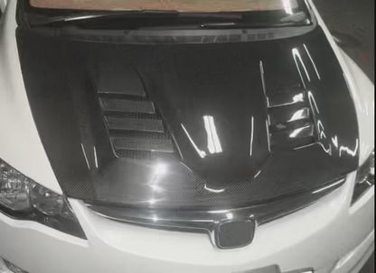 Honda Civic FD2 JS Style Front Vented Cooling Hood Bonnet 2006-2011