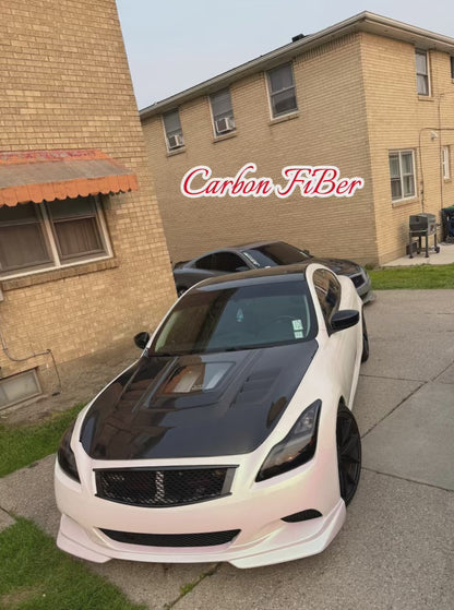 Infiniti G25/G35/G37/Q40 Coupe Clear Glass Front Vented Hood Bonnet 2008-2013