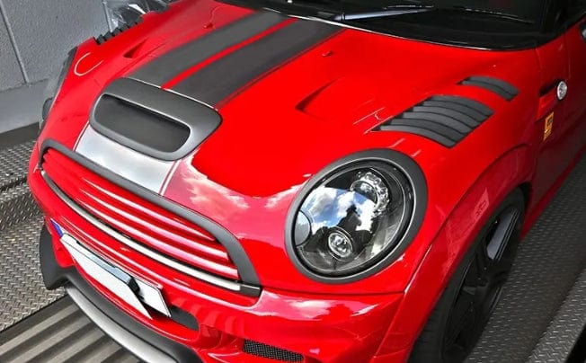 R56 Mini Cooper S 11y~ DAG-Style FiberGlass Unpaint Hood Scoop Air Duct