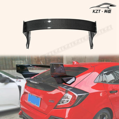 Rear Spoiler For Honda 17 onwards Civic Type R FK8 Type M Style Wing Carbon Fiber Car Body Kit Kazento Carbon Parts 车身侧板 FK8-RS-M&-CF