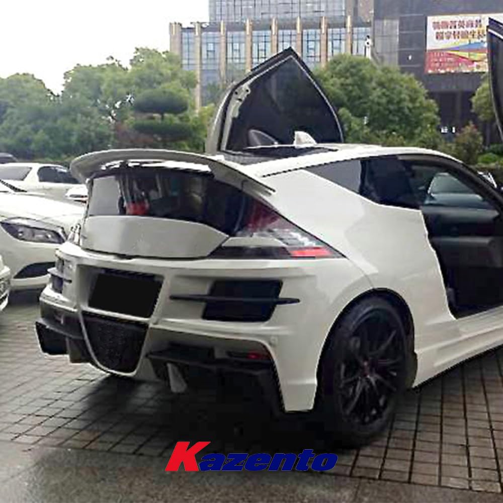 Rear Trunk Spoiler For Honda 10.2 -12.8 Cr-Z Zf1 Sblk Style Rear Wing Fiber Glass Universal Wing For Car Vehicle Black Body Parts Kits Kazento Carbon Parts 车身侧板 CRZ-RS-SBL-12-FRP