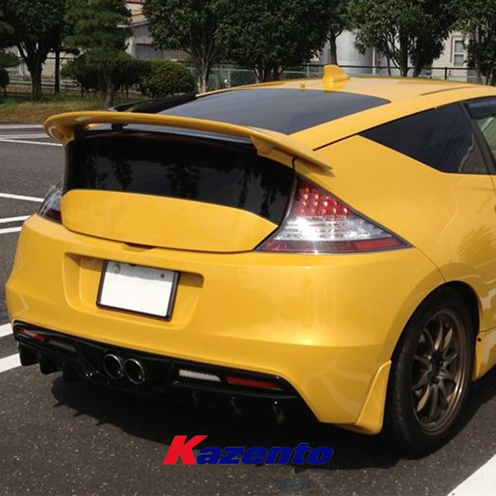 Rear Trunk Spoiler For Honda 10.2 -12.8 Cr-Z Zf1 Sblk Style Rear Wing Fiber Glass Universal Wing For Car Vehicle Black Body Parts Kits Kazento Carbon Parts 车身侧板 CRZ-RS-SBL-12-FRP