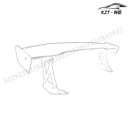 Rear Trunk Spoiler For Mitsubishi Evo 10 Vrs Style Gt Wing Fiber Glass Universal Wing For Car Vehicle Body Parts Kits