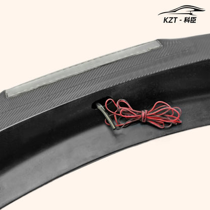 Rear Trunk Spoiler For Nissan 09 Onwards 370Z Z34 Am Style Rear Wing (With Brake Lights) Carbon Fiber Car Body Parts Kits