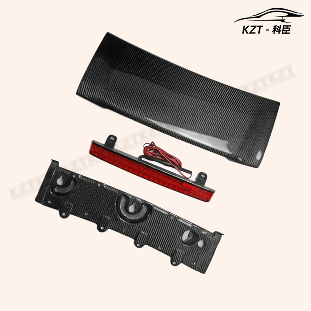 Rear Trunk Spoiler Wing For Nissan GTR R35 NIS Style Spoiler (Included Lights) Carbon Fiber Car Body Kit Kazento Carbon Parts 车身侧板 R35-RS-NIS-TYPEC-CF