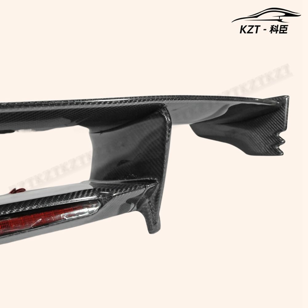 Rear Trunk Spoiler Wing For Nissan GTR R35 NIS Style Spoiler (Included Lights) Carbon Fiber Car Body Kit Kazento Carbon Parts 车身侧板 R35-RS-NIS-TYPEC-CF