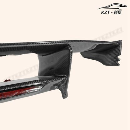 Rear Trunk Spoiler Wing For Nissan GTR R35 NIS Style Spoiler (Included Lights) Carbon Fiber Car Body Kit Kazento Carbon Parts 车身侧板 R35-RS-NIS-TYPEC-CF