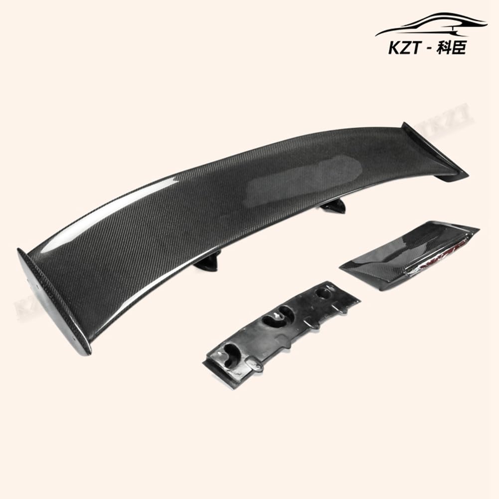 Rear Trunk Spoiler Wing For Nissan GTR R35 NIS Style Spoiler (Included Lights) Carbon Fiber Car Body Kit Kazento Carbon Parts 车身侧板 R35-RS-NIS-TYPEC-CF