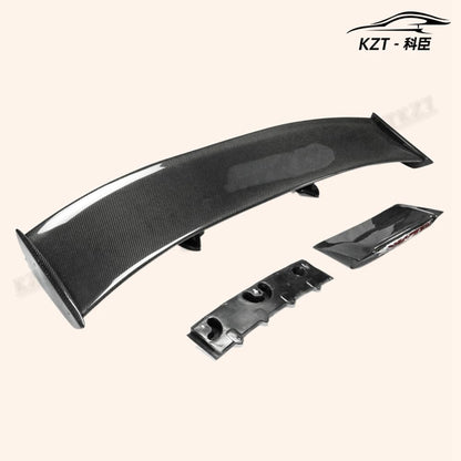 Rear Trunk Spoiler Wing For Nissan GTR R35 NIS Style Spoiler (Included Lights) Carbon Fiber Car Body Kit Kazento Carbon Parts 车身侧板 R35-RS-NIS-TYPEC-CF