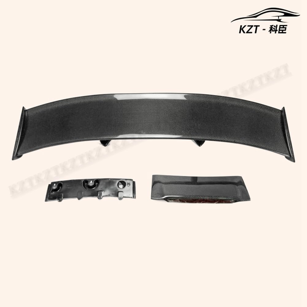 Rear Trunk Spoiler Wing For Nissan GTR R35 NIS Style Spoiler (Included Lights) Carbon Fiber Car Body Kit Kazento Carbon Parts 车身侧板 R35-RS-NIS-TYPEC-CF