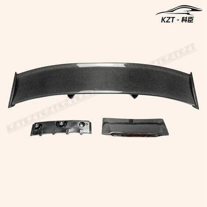Rear Trunk Spoiler Wing For Nissan GTR R35 NIS Style Spoiler (Included Lights) Carbon Fiber Car Body Kit Kazento Carbon Parts 车身侧板 R35-RS-NIS-TYPEC-CF