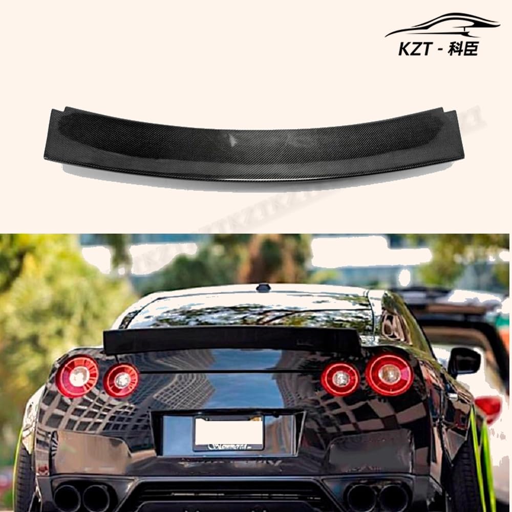 Rear Trunk Spoiler Wing For Nissan R35 Lb Style Spoiler Tail Carbon Fiber Car Body Parts Kits Kazento Carbon Parts 车身侧板 R35-RS-LB-TRUNK-CF