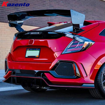 Rear Trunk Wing For Honda Civic FK7 FK8 VTX2 Style Rear GT Spoiler Carbon Fiber Car Body Kit Kazento Carbon Parts 车身侧板 FK8-RS-GT-VTX2&-CF