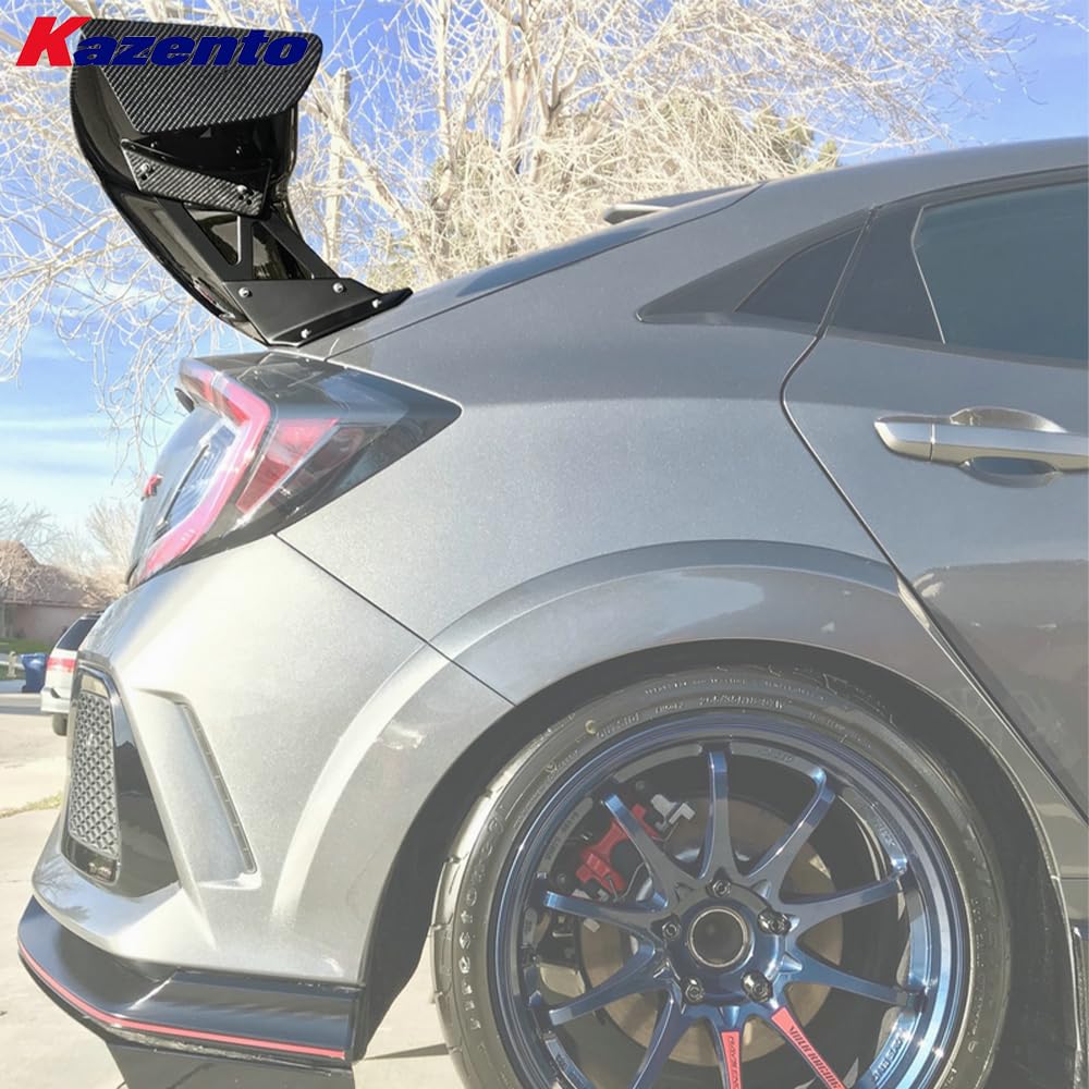 Rear Trunk Wing For Honda Civic FK7 FK8 VTX2 Style Rear GT Spoiler Carbon Fiber Car Body Kit Kazento Carbon Parts 车身侧板 FK8-RS-GT-VTX2&-CF