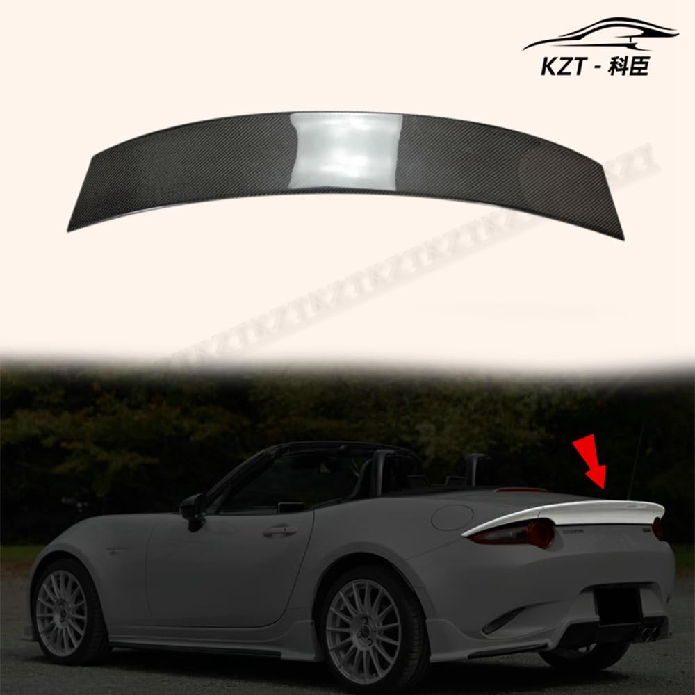 Rear Trunk Wing For Mazda Mx5 Nd5Rc Miata Roadster Esq Style Rear Spoiler (3 Pcs, Softtop Only) Carbon Fiber Car Body Parts Kits Kazento Carbon Parts 车身侧板 MX5-RS-ND-ESQ-CF