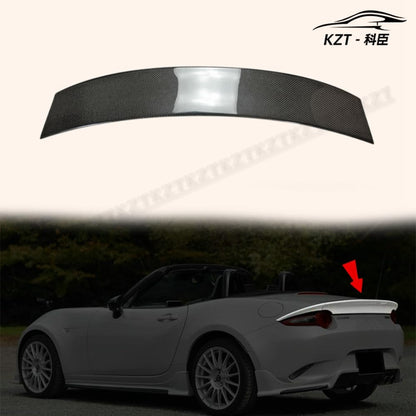 Rear Trunk Wing For Mazda Mx5 Nd5Rc Miata Roadster Esq Style Rear Spoiler (3 Pcs, Softtop Only) Carbon Fiber Car Body Parts Kits Kazento Carbon Parts 车身侧板 MX5-RS-ND-ESQ-CF