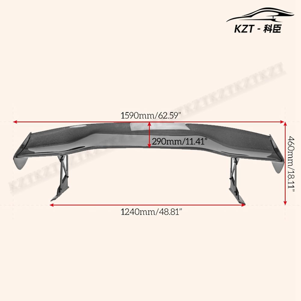 Rear Wing For Honda Civic FK7 FK8 JS Style Rear GT Spoiler with Base Carbon Fiber Car Body Kit Kazento Carbon Parts 车身侧板 FK8-RS-GT-JS&-CF