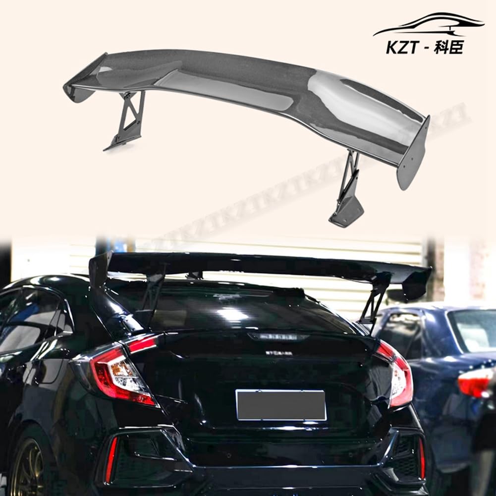 Rear Wing For Honda Civic FK7 FK8 JS Style Rear GT Spoiler with Base Carbon Fiber Car Body Kit Kazento Carbon Parts 车身侧板 FK8-RS-GT-JS&-CF
