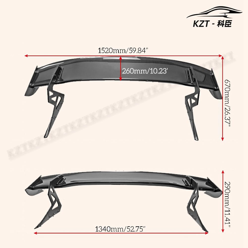 Rear Wing For Honda Civic FK7 FK8 SPN Style Rear GT Spoiler Carbon Fiber Car Body Kit Kazento Carbon Parts 车身侧板 FK8-RS-GT-SPN&-CF