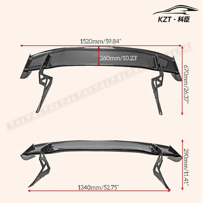 Rear Wing For Honda Civic FK7 FK8 SPN Style Rear GT Spoiler Carbon Fiber Car Body Kit Kazento Carbon Parts 车身侧板 FK8-RS-GT-SPN&-CF
