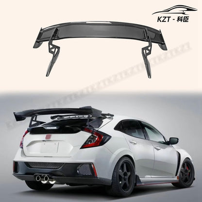 Rear Wing For Honda Civic FK7 FK8 SPN Style Rear GT Spoiler Carbon Fiber Car Body Kit Kazento Carbon Parts 车身侧板 FK8-RS-GT-SPN&-CF