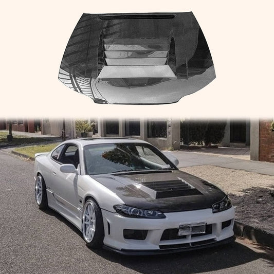 S15 Silvia DX Hood 1999-2002 Kazento Carbon Parts Bonnets/Hoods