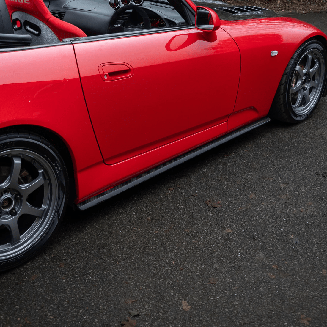 Side Skirts Add-On (Length 168Cm) Carbon Replacement For Honda S2000