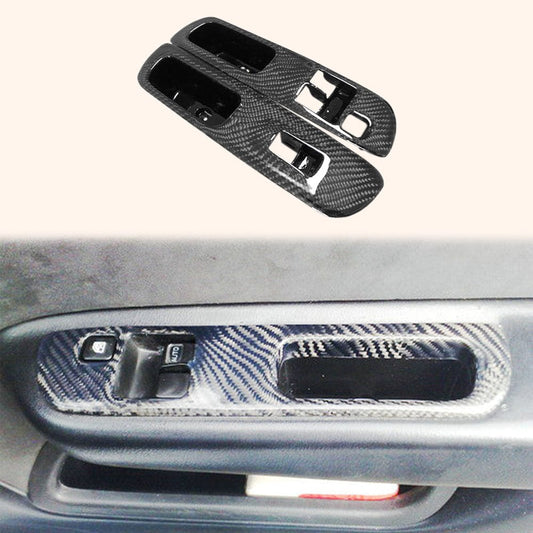 Silvia S14 Door Window Switch Panel RHD 1993-1998 Kazento Carbon Parts Carbon Fiber S14-WSW-RHD-CF