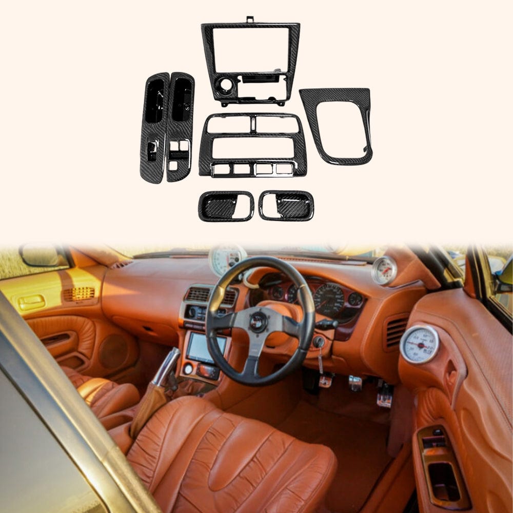 Silvia S14 Interior Replacements 7pcs 1993-1998 RHD Kazento Carbon Parts