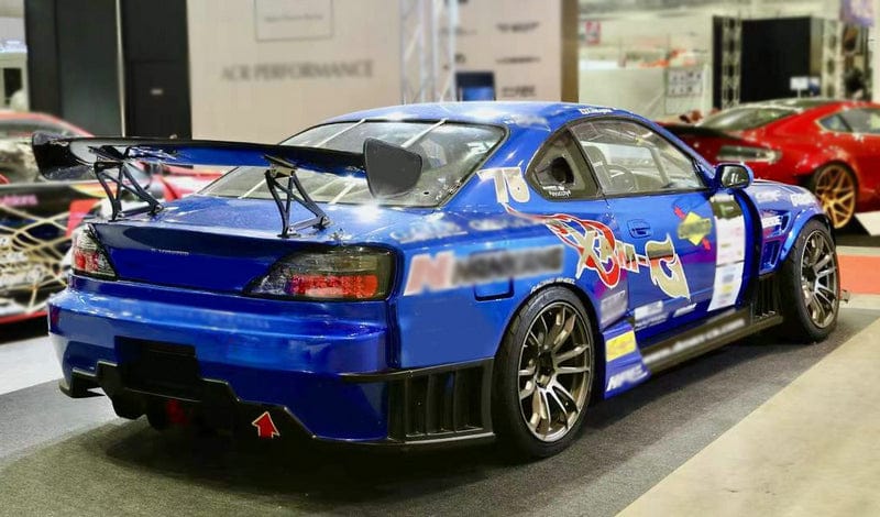 Silvia S15 DMR Type Rear bumper diffuser blade 4Pcs 1999-2002 Kazento Carbon Parts