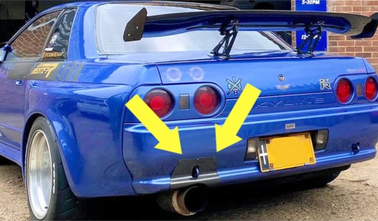 Skyline R32 GTR BNR32 HCR32 Rear Bumper Exhaust Heat Shield Kazento Carbon Parts 车身侧板 Carbon Fiber R32-HEAT-CF