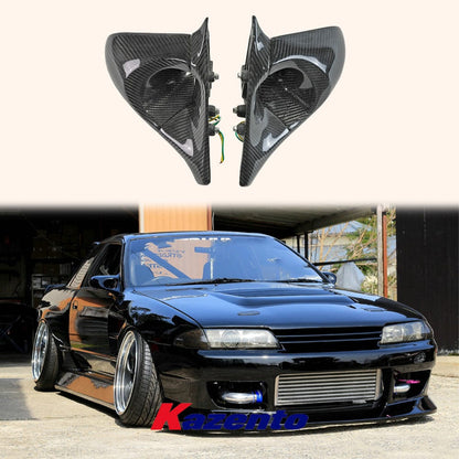 Skyline R32 GTR GTS &180SX S13 Aero Mirror W/glass (RHD Only) Kazento Carbon Parts 车身侧板