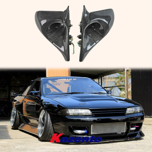 Skyline R32 GTR GTS &180SX S13 Aero Mirror W/glass (RHD Only) Kazento Carbon Parts 车身侧板