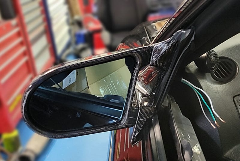 Skyline R32 GTR GTS &180SX S13 Aero Mirror W/glass (RHD Only) Kazento Carbon Parts 车身侧板